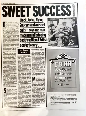 Daily Mail clipping about AQuarterOf.co.uk