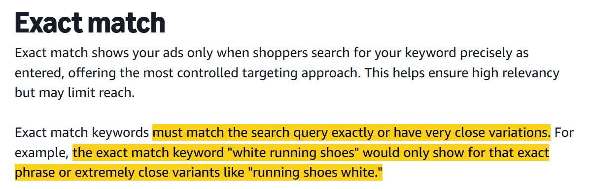 Amazon’s word order example
